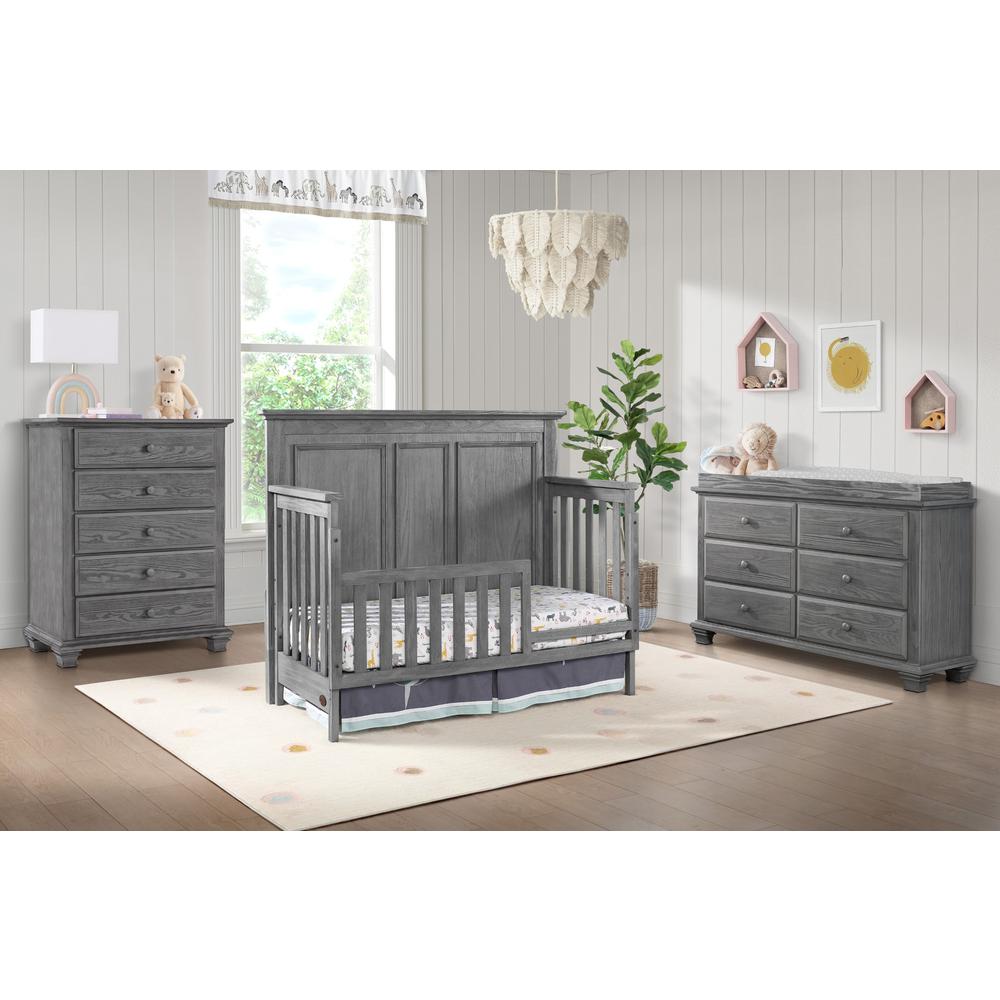 Oxford Baby Kenilworth 4 In 1 Convertible Crib Graphite Gray. Picture 8