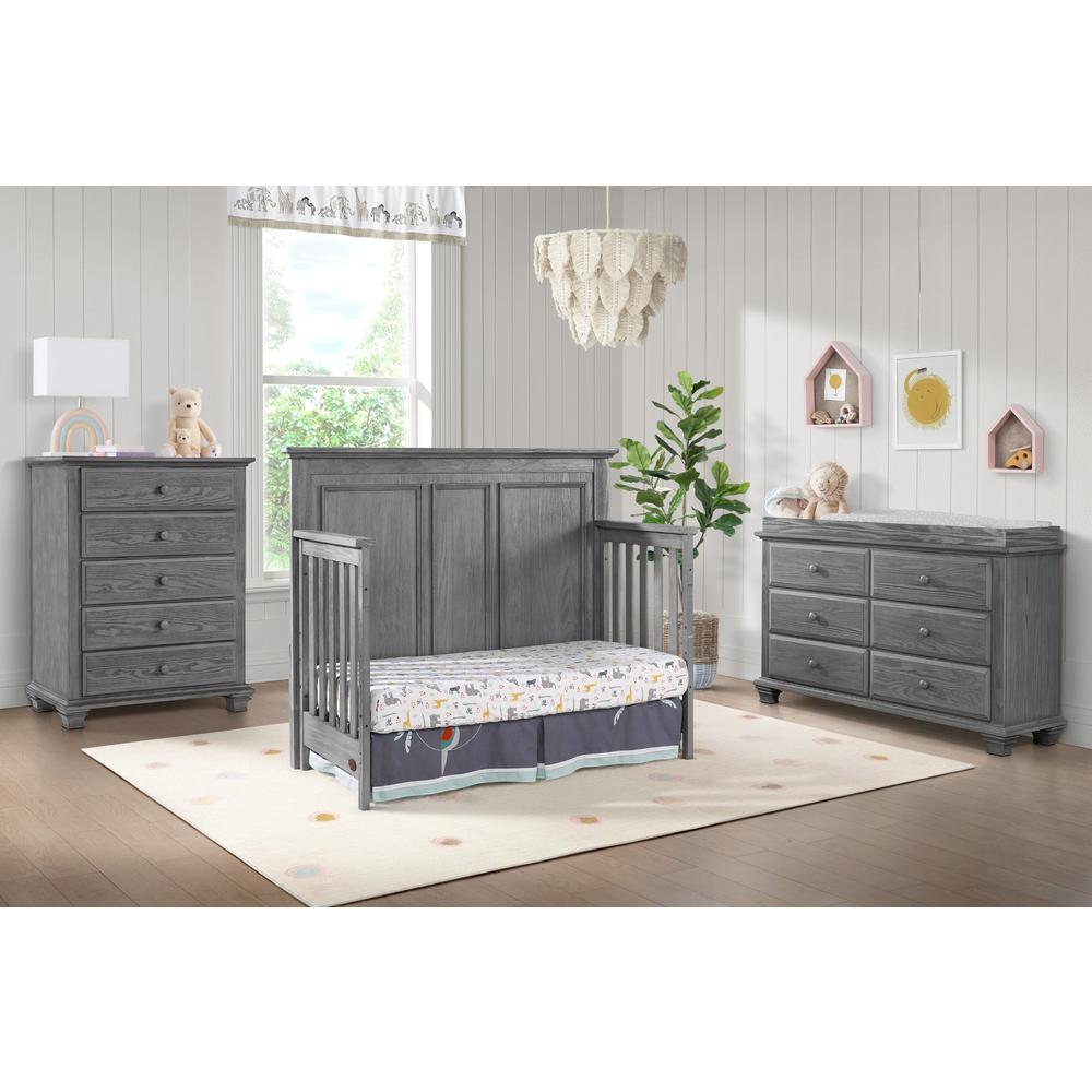 Oxford Baby Kenilworth 4 In 1 Convertible Crib Graphite Gray. Picture 9