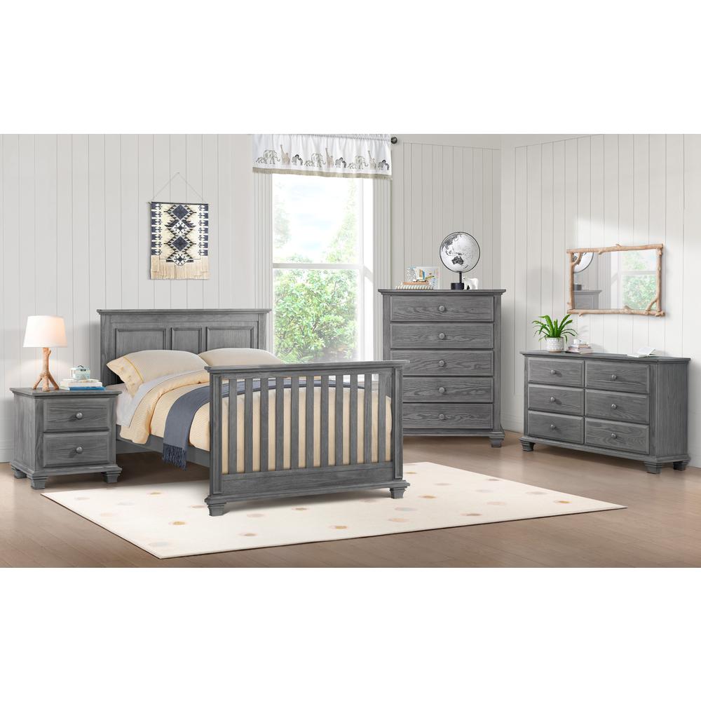 Oxford Baby Kenilworth 4 In 1 Convertible Crib Graphite Gray. Picture 10