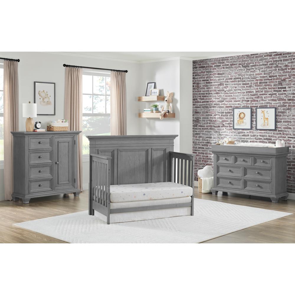 Oxford Baby Weston 4 In 1 Convertible Crib Dusk Gray. Picture 11