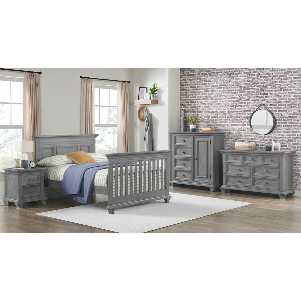Oxford Baby Weston 4 In 1 Convertible Crib Dusk Gray. Picture 12