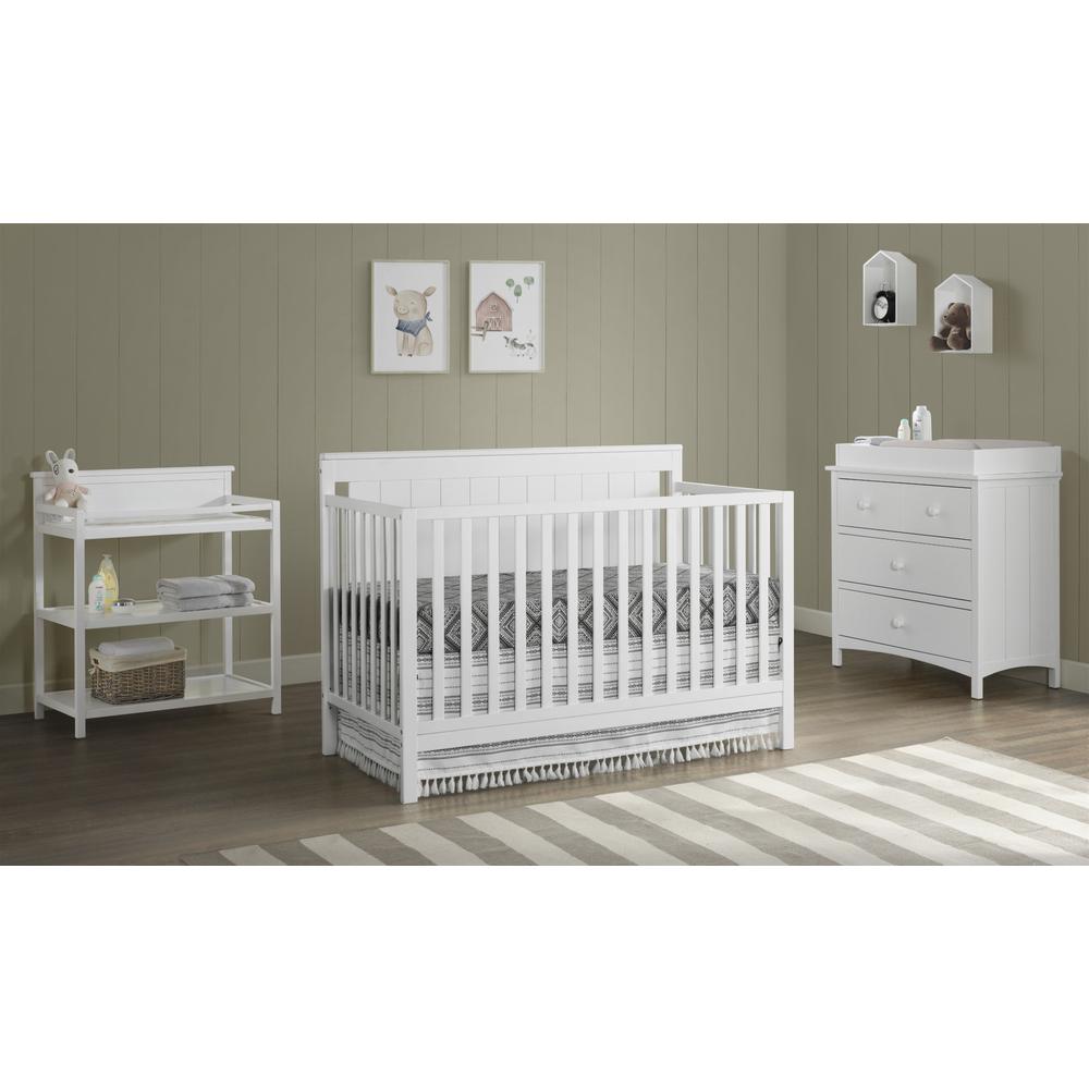 Oxford Baby Lazio 4 In 1 Convertible Crib Snow White. Picture 9