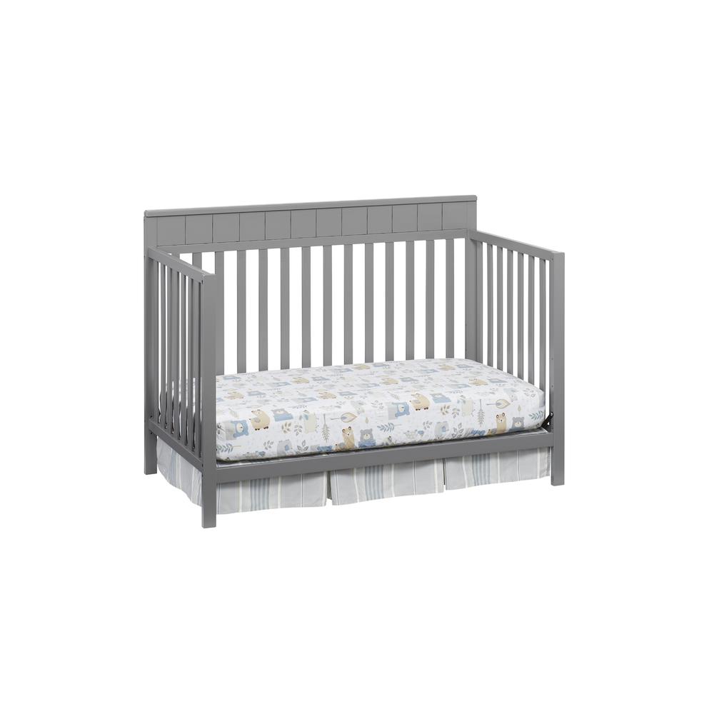 Oxford Baby Logan 4 In 1 Convertible Crib Dove Gray. Picture 6