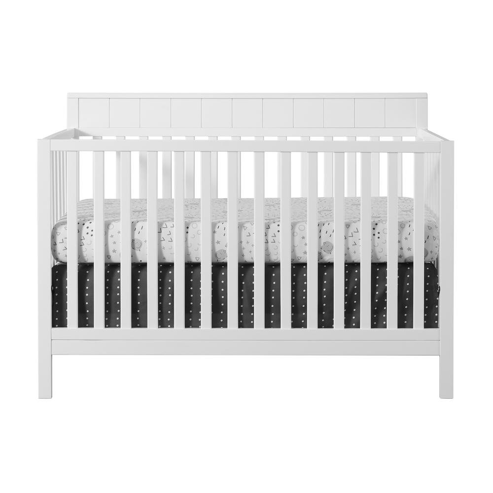 Oxford Baby Logan 4 In 1 Convertible Crib Snow White. Picture 1