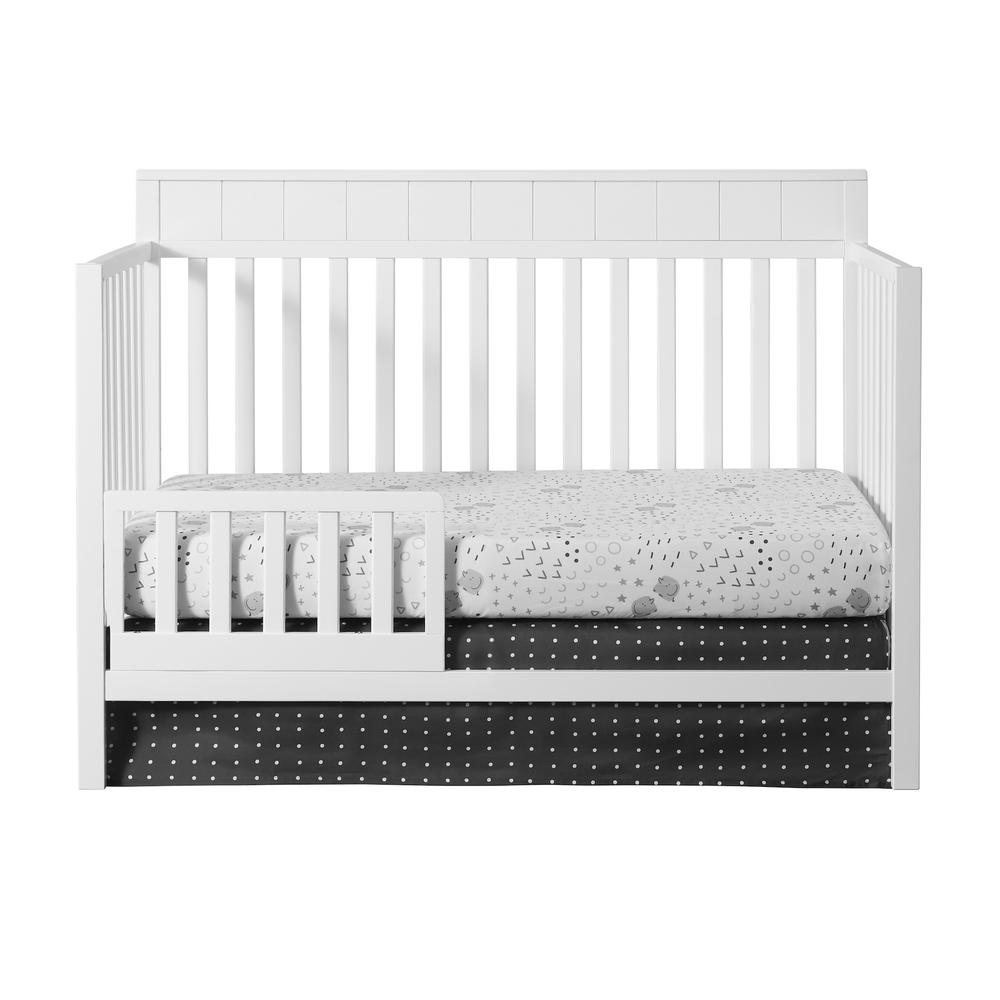 Oxford Baby Logan 4 In 1 Convertible Crib Snow White. Picture 3