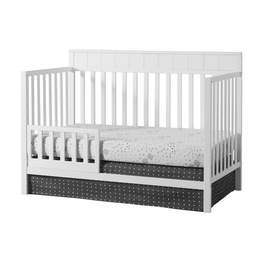 Oxford Baby Logan 4 In 1 Convertible Crib Snow White. Picture 4
