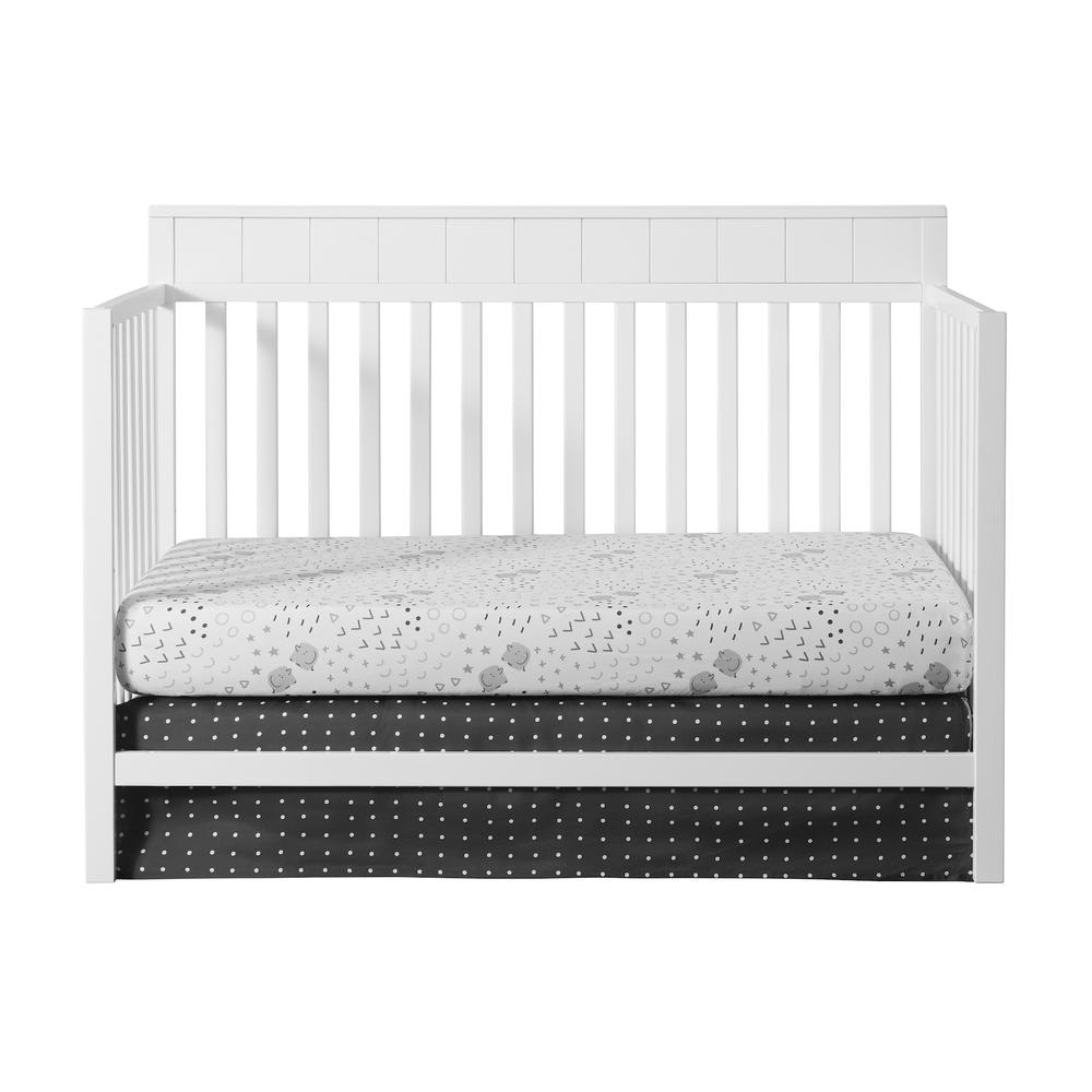 Oxford Baby Logan 4 In 1 Convertible Crib Snow White. Picture 5