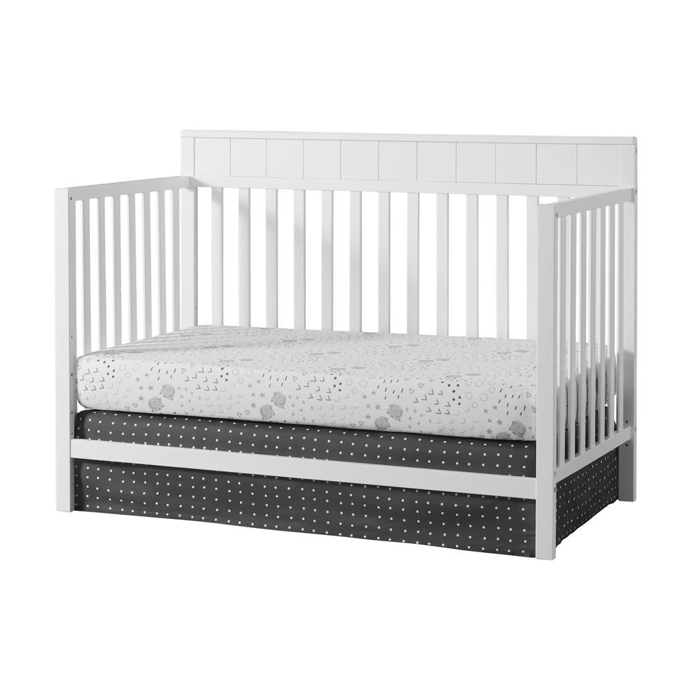 Oxford Baby Logan 4 In 1 Convertible Crib Snow White. Picture 6
