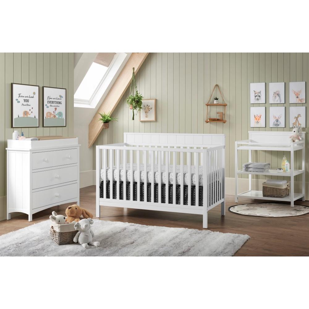 Oxford Baby Logan 4 In 1 Convertible Crib Snow White. Picture 9