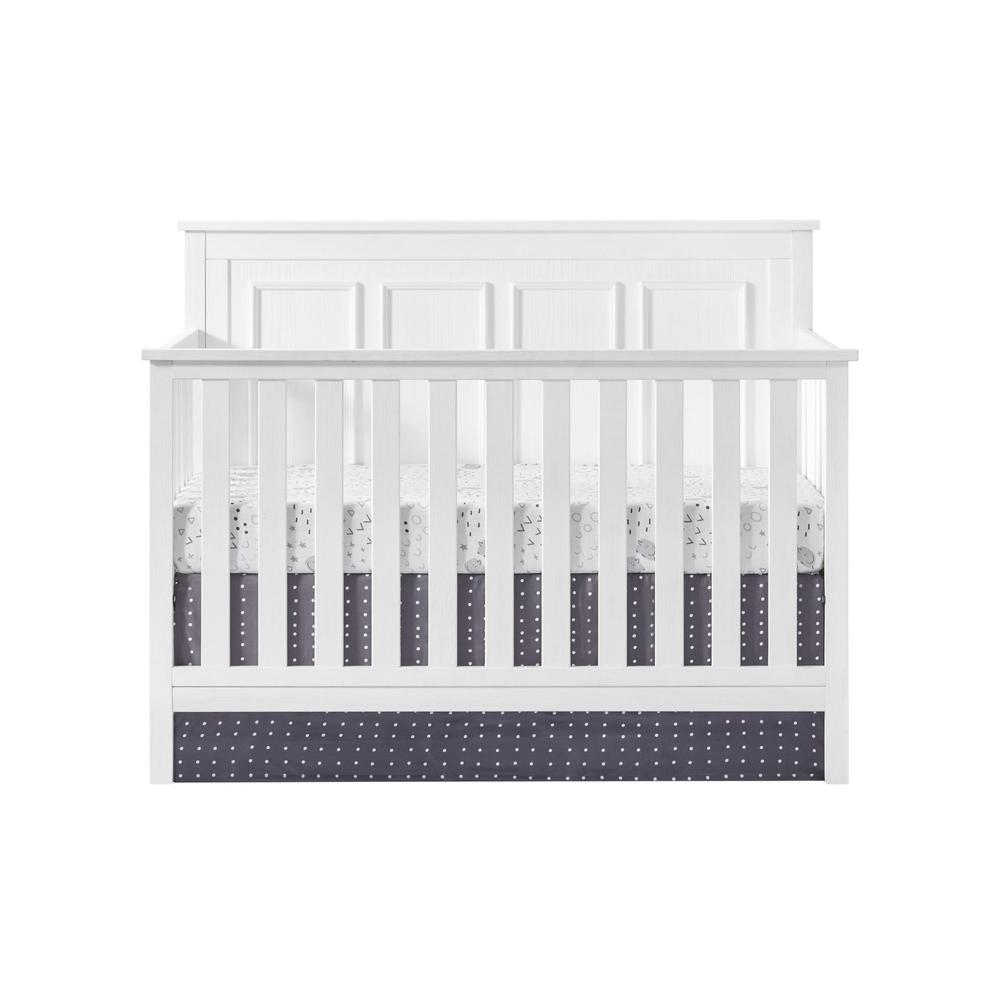 Oxford Baby Bennett 4 In 1 Convertible Crib Rustic White. Picture 2