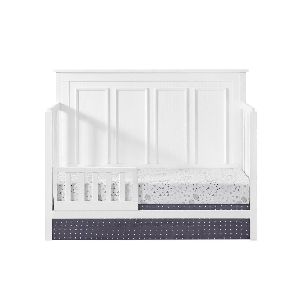 Oxford Baby Bennett 4 In 1 Convertible Crib Rustic White. Picture 4