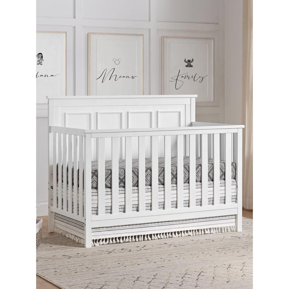 Oxford Baby Bennett 4 In 1 Convertible Crib Rustic White. Picture 9