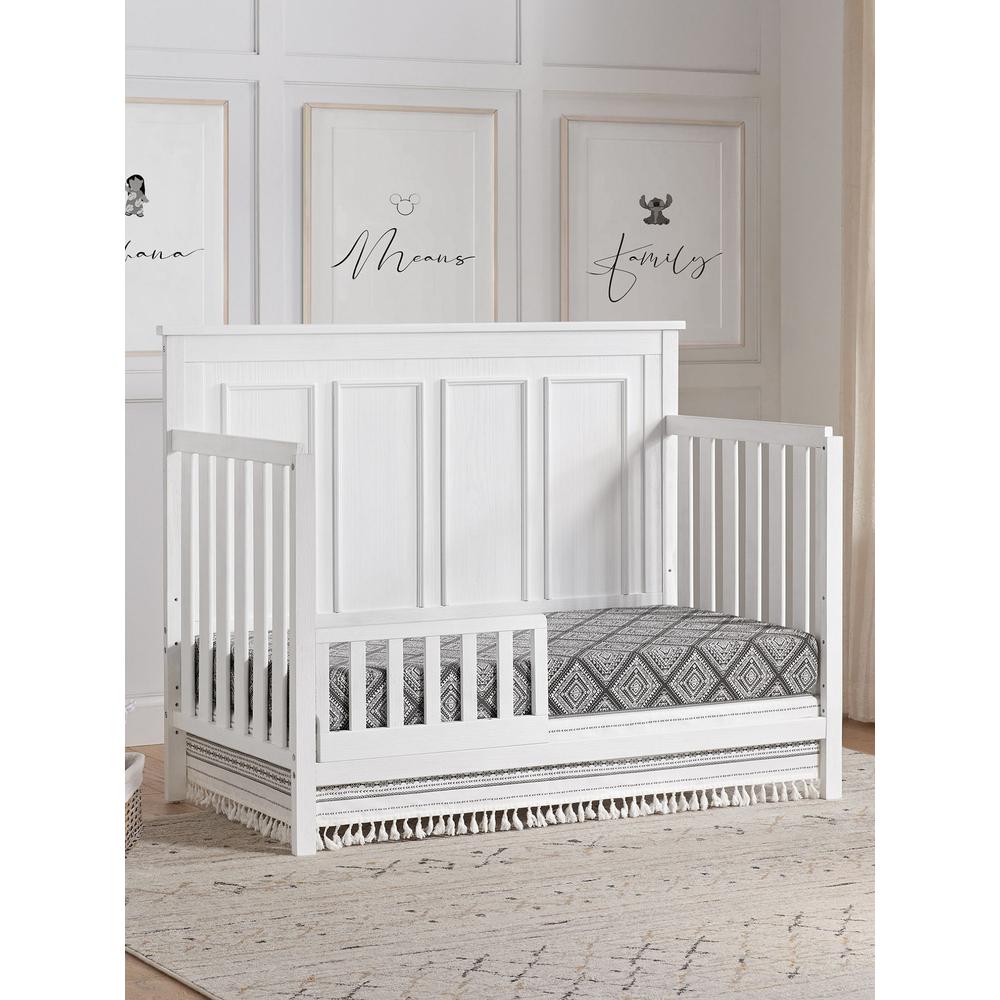 Oxford Baby Bennett 4 In 1 Convertible Crib Rustic White. Picture 10