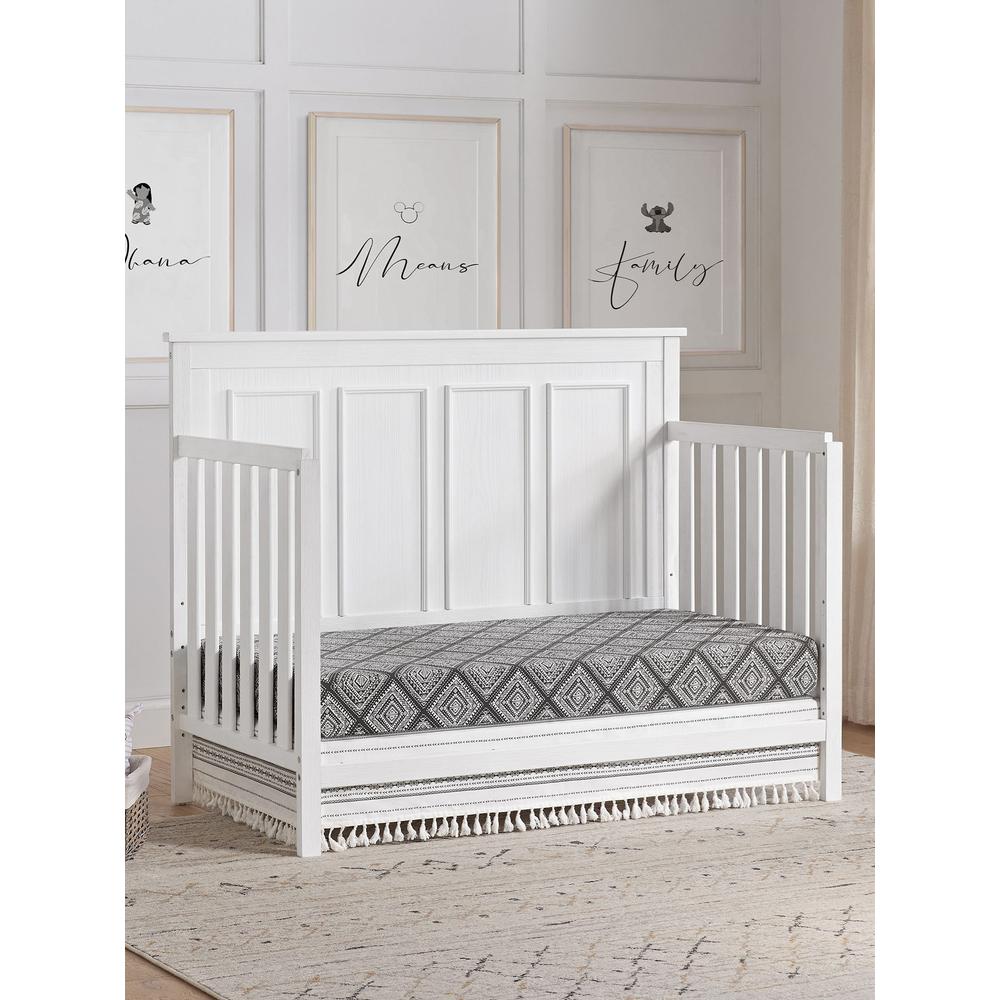 Oxford Baby Bennett 4 In 1 Convertible Crib Rustic White. Picture 11