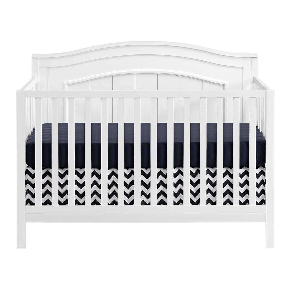 Oxford Baby Nolan 4 In 1 Convertible Crib Snow White. Picture 1