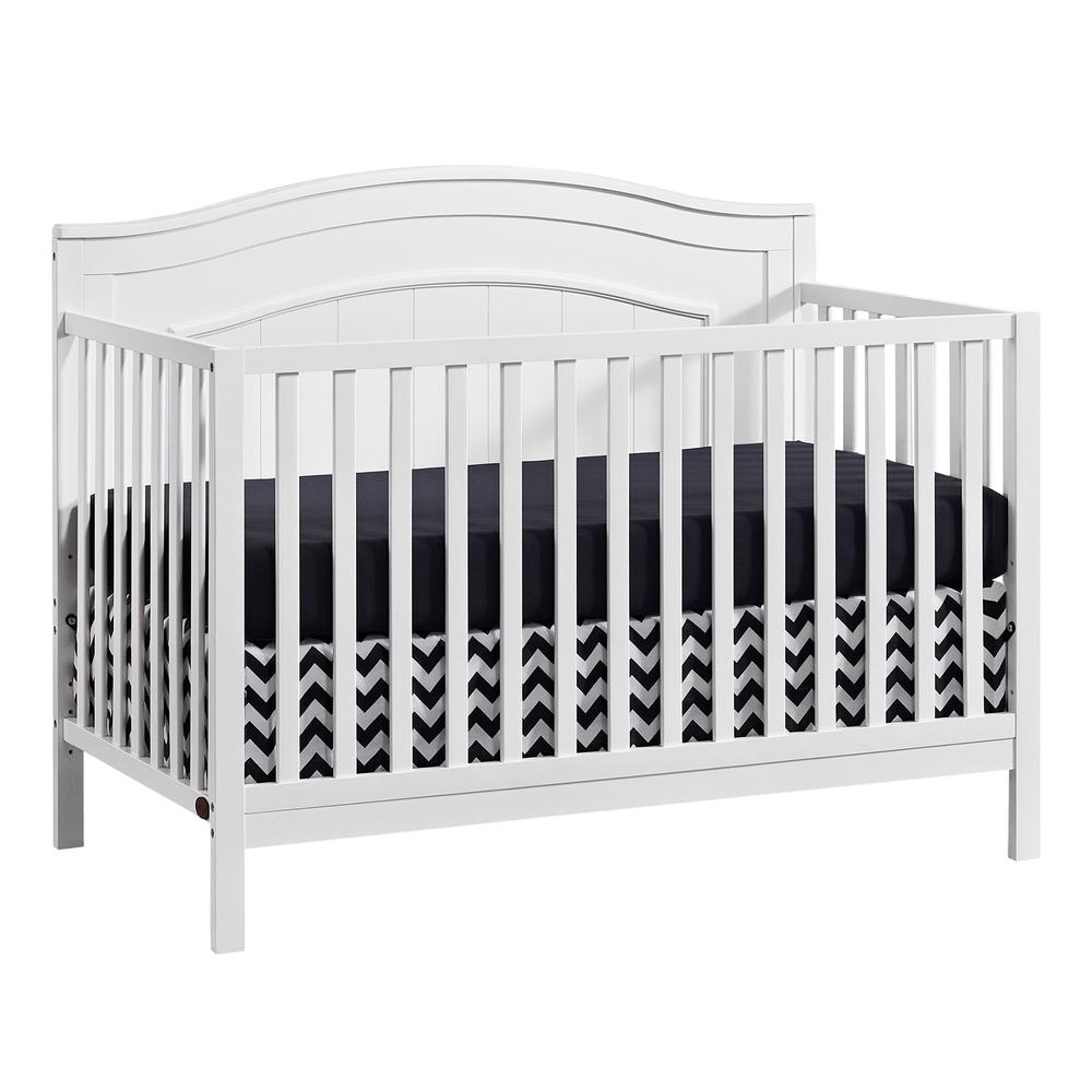 Oxford Baby Nolan 4 In 1 Convertible Crib Snow White. Picture 2