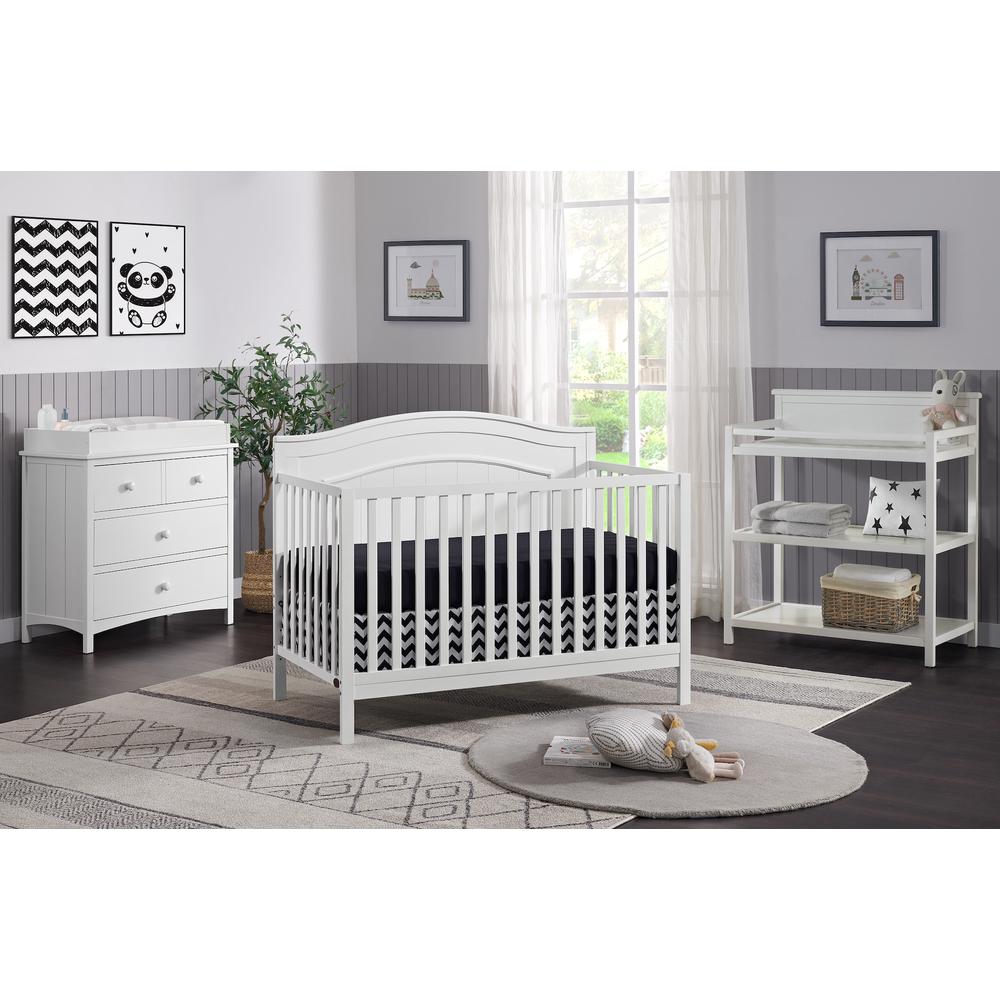 Oxford Baby Nolan 4 In 1 Convertible Crib Snow White. Picture 9