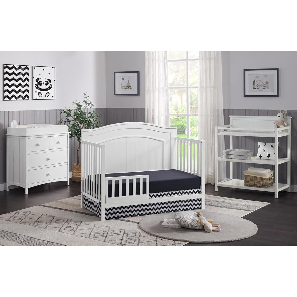 Oxford Baby Nolan 4 In 1 Convertible Crib Snow White. Picture 10