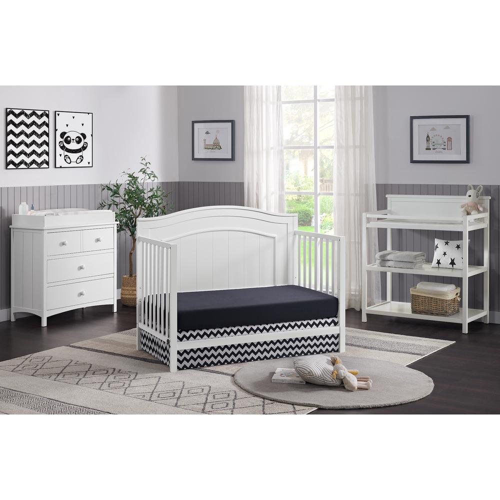 Oxford Baby Nolan 4 In 1 Convertible Crib Snow White. Picture 11