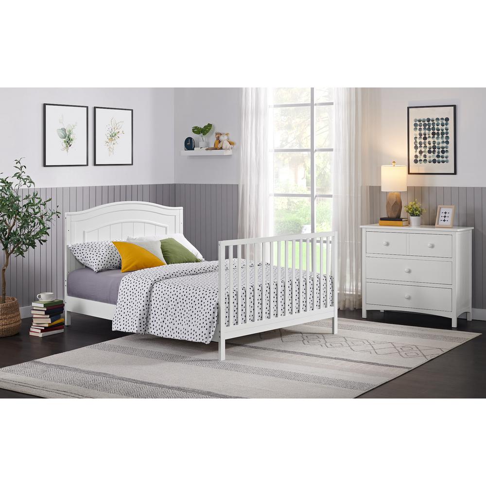 Oxford Baby Nolan 4 In 1 Convertible Crib Snow White. Picture 12