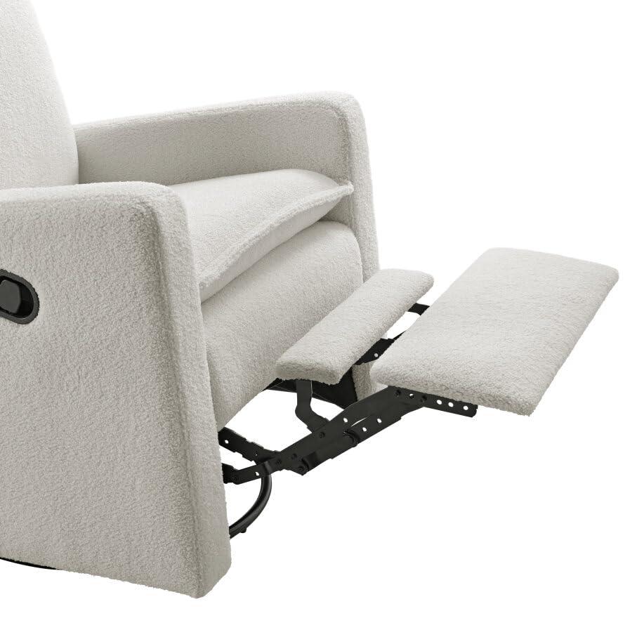 Oxford Baby Uptown Swivel Rocker/Recliner Boucle White. Picture 4