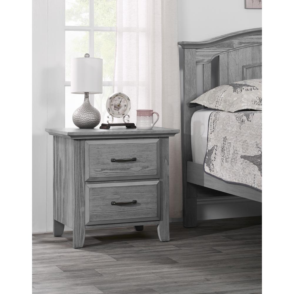 Oxford Baby Willowbrook 2 Dr Nightstand Graphite Gray. Picture 3