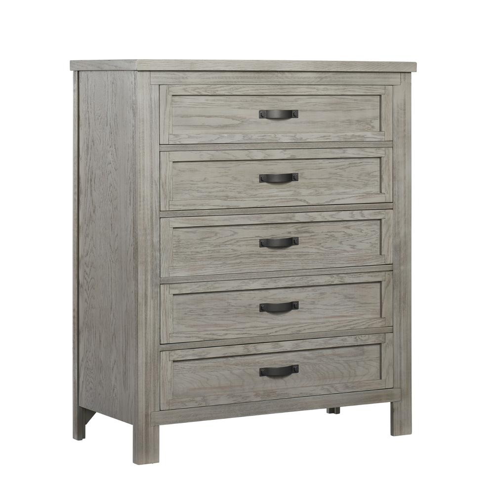 Soho Baby Hanover 5 Dr Chest Oak Gray. Picture 2