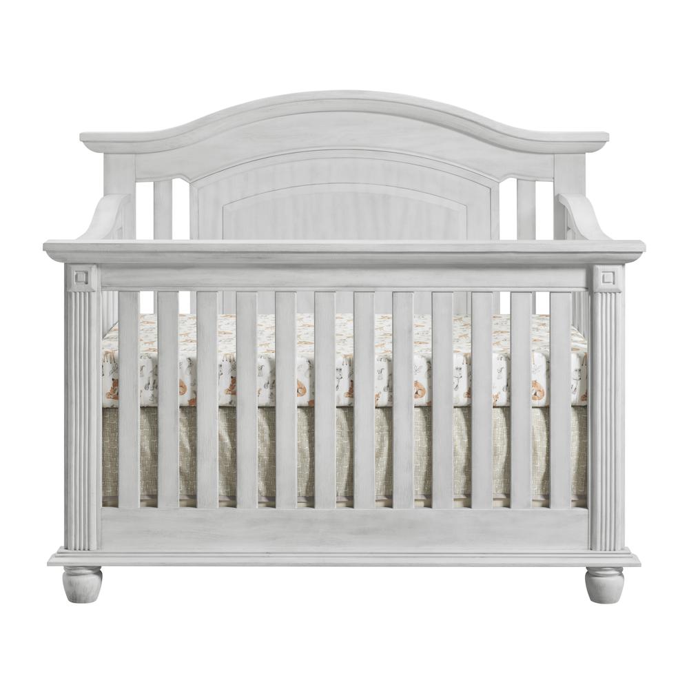 Oxford Baby London Lane 4 In 1 Convertible Crib Vintage White. Picture 1