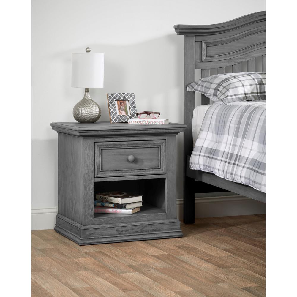 Oxford Baby Glenbrook 1 Dr Nightstand Graphite Gray. Picture 3