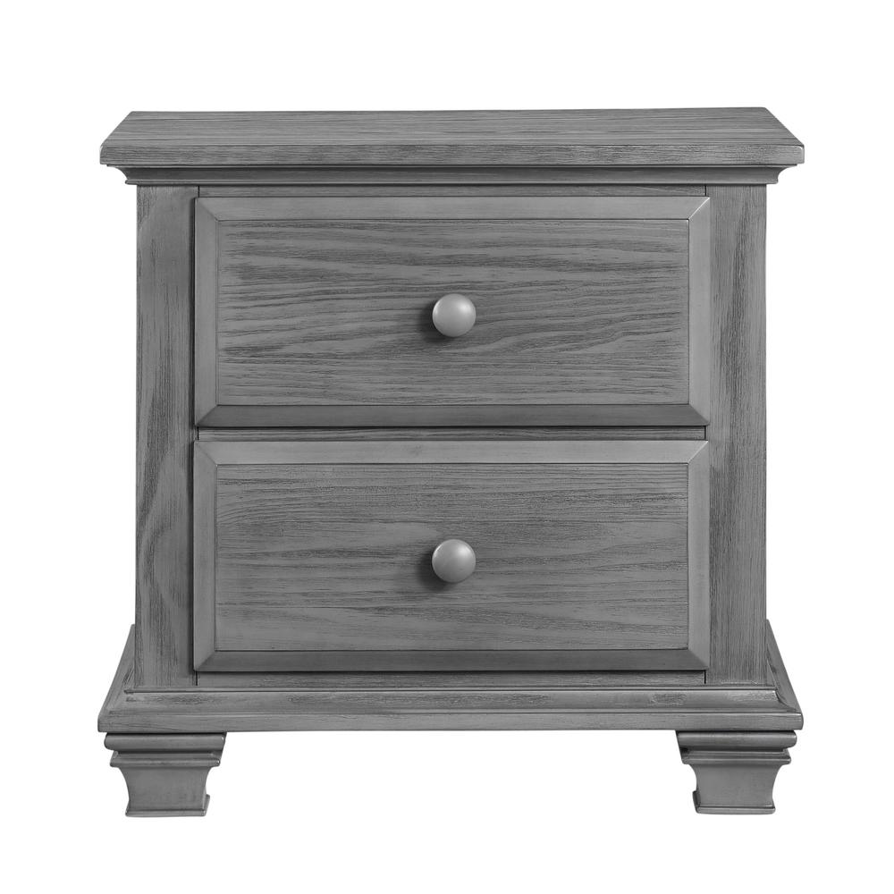 Oxford Baby Kenilworth 2 Dr Nightstand Graphite Gray. Picture 1