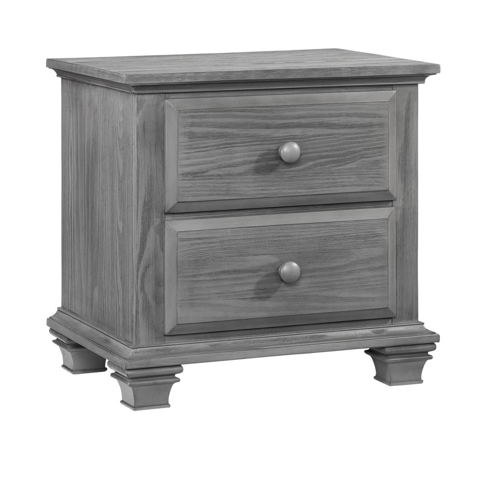 Oxford Baby Kenilworth 2 Dr Nightstand Graphite Gray. Picture 2