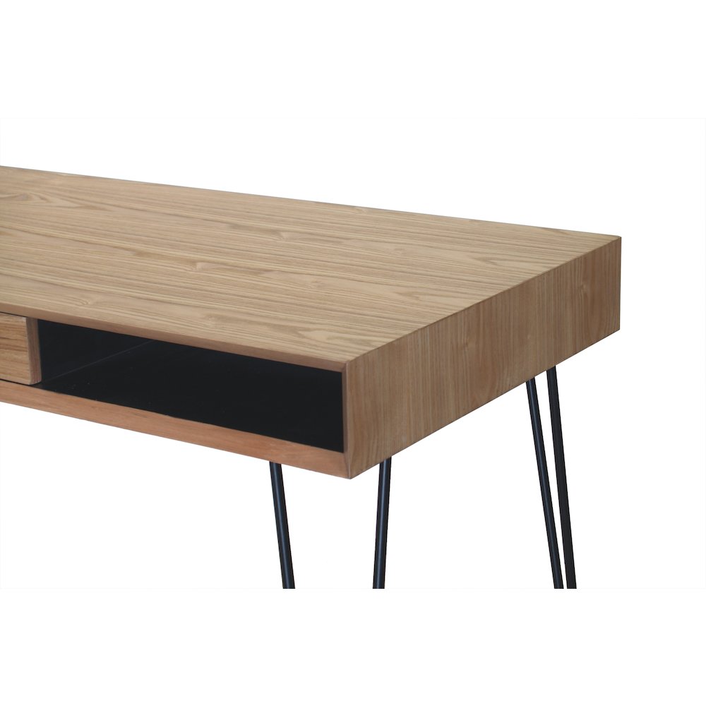 Marcus Desk, oak veneer table top with metal legs. Picture 2