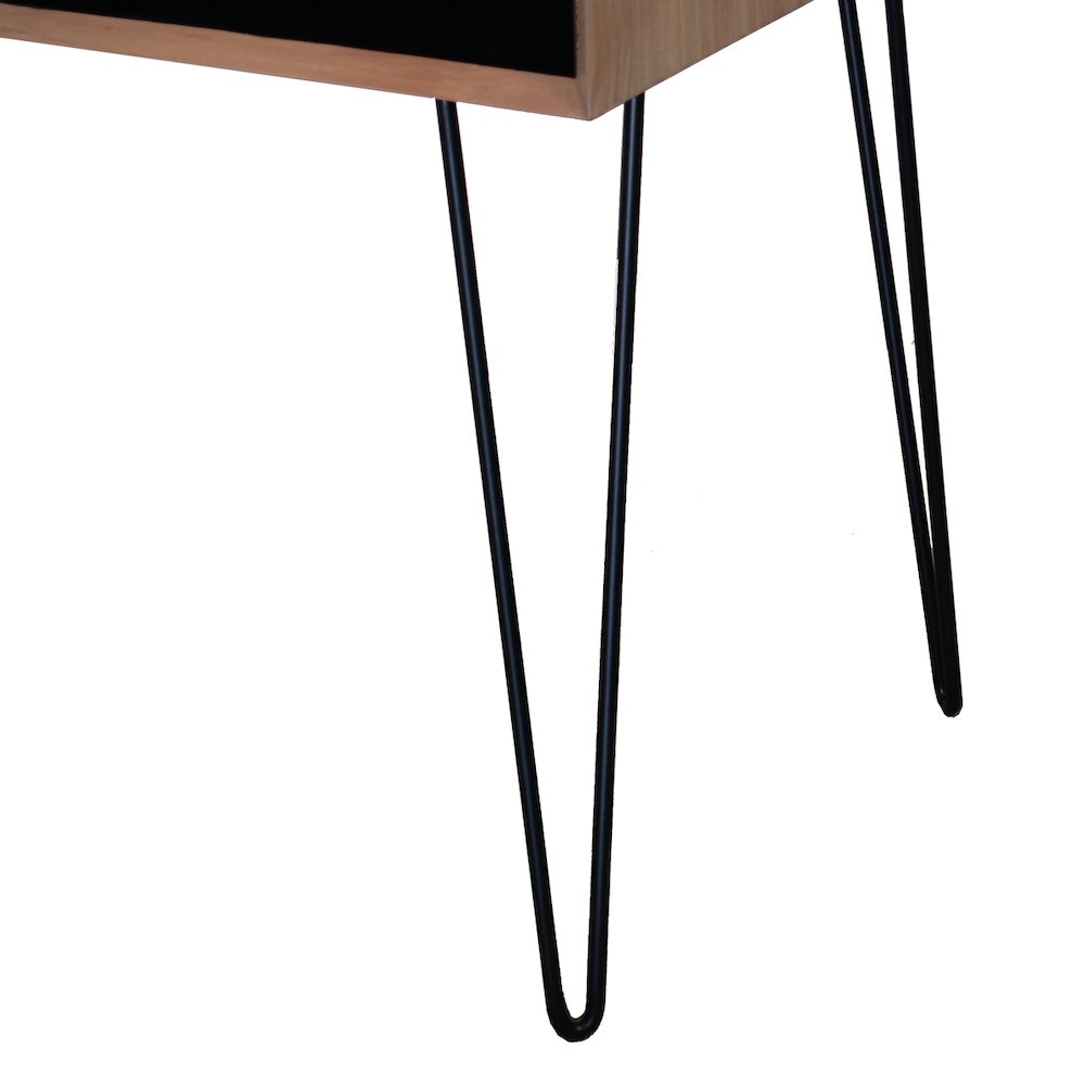 Marcus Desk, oak veneer table top with metal legs. Picture 3