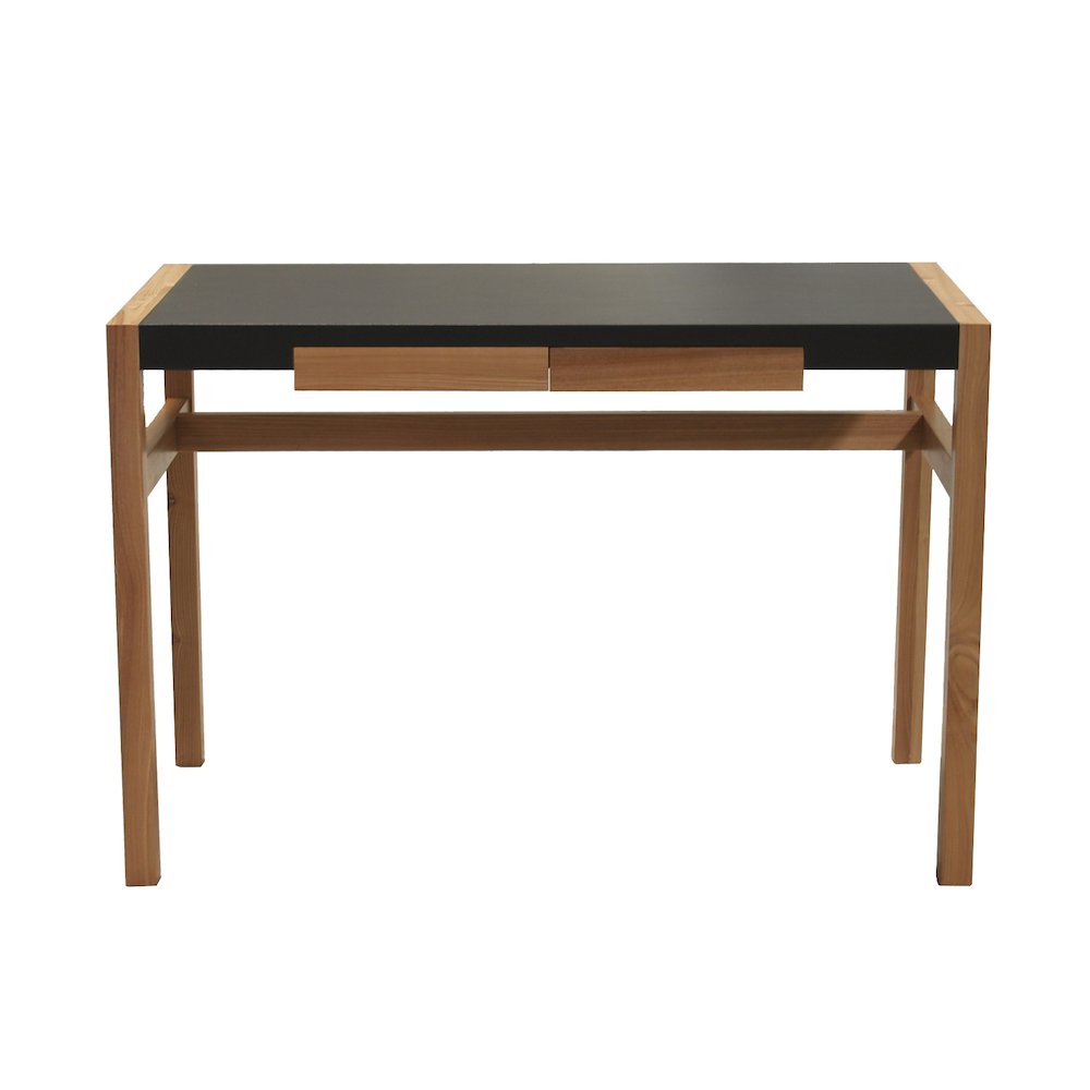 Rico deluxe desk, leather veneer top, solid wood frame. Picture 2