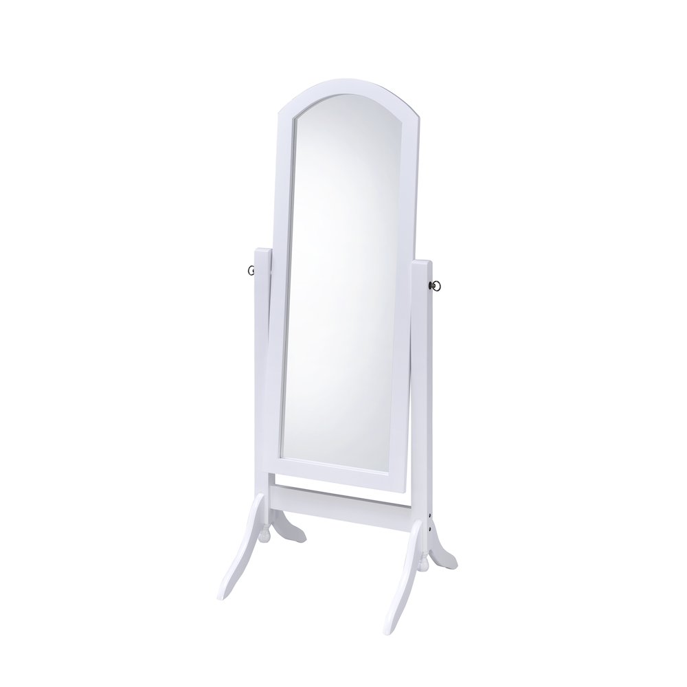 Barrington Cheval Mirror in White. Picture 1
