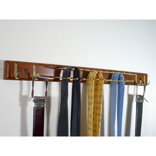 Home Essential Tie & Belt Hanger in Walnut finish.. Picture 2
