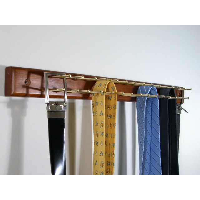 Home Essential tie hanger, 30 tie bars, walnut finish. Picture 2