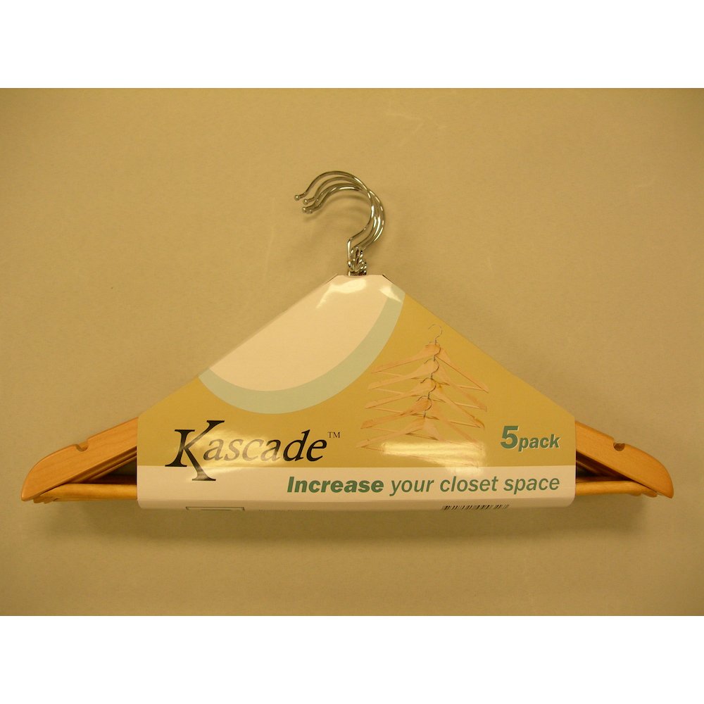 Kascade Hanger. Natural color finish with notch on shoulder  50 pcs / box. Picture 5