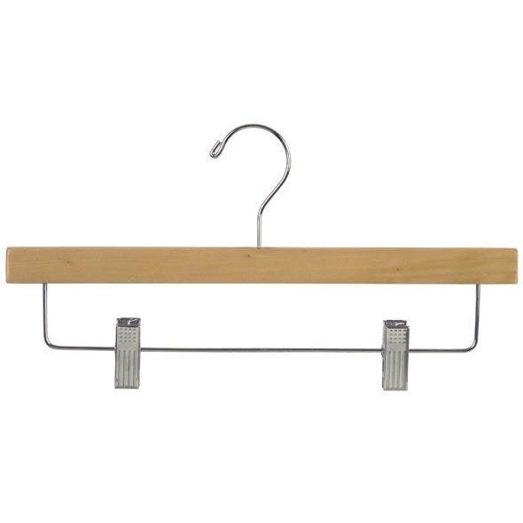 Pant Hanger with Clips in Natural Finish.                                                        50 per case. Picture 1