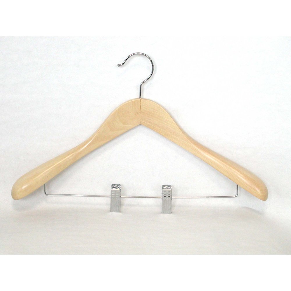 Wooden Wide Shoulder Hanger. Picture 1