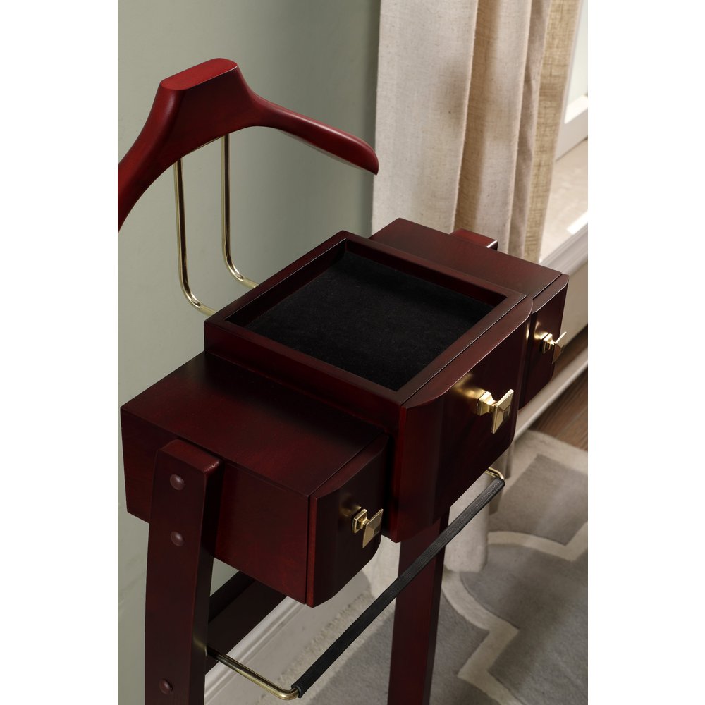 Carolina Valet, #838, Wood in Mahogany with Brass Hardware. Picture 3