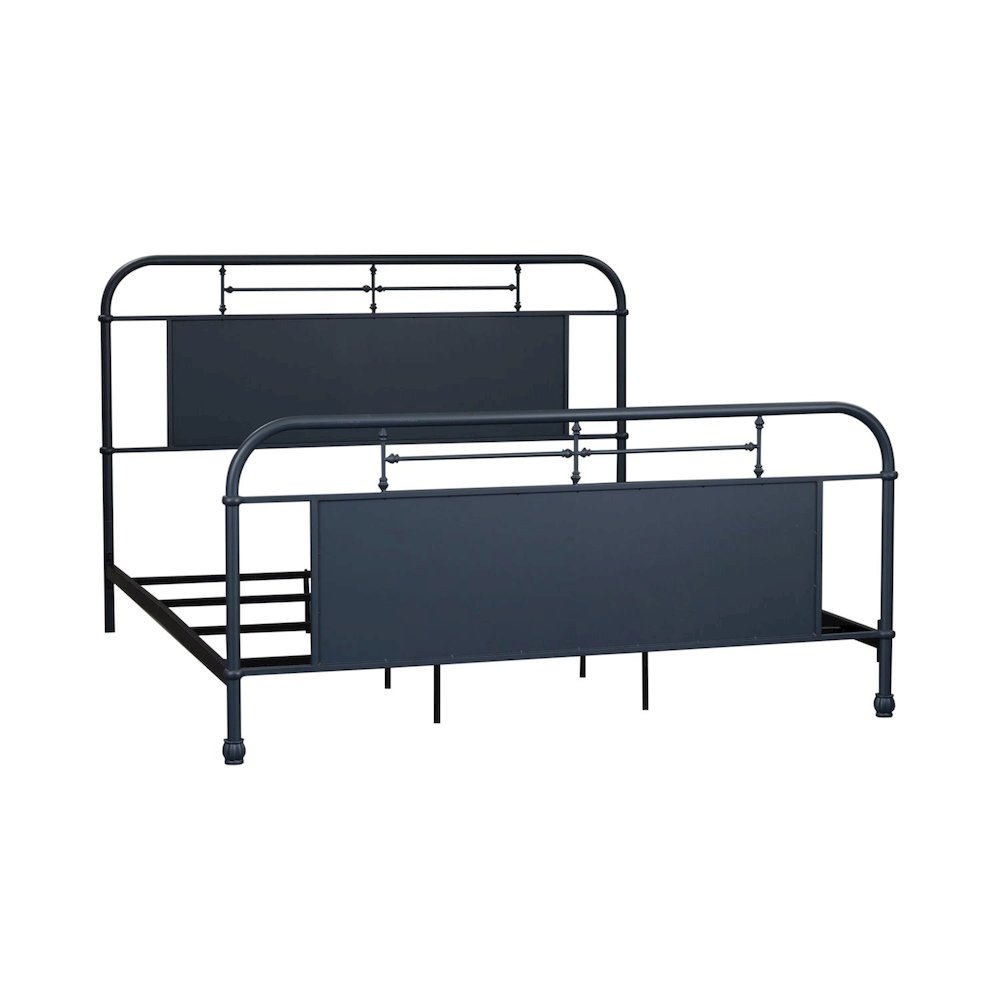 King Metal Bed- Navy. Picture 1