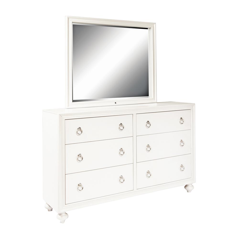 Framed Dresser Mirror with LED Lighting. Picture 3