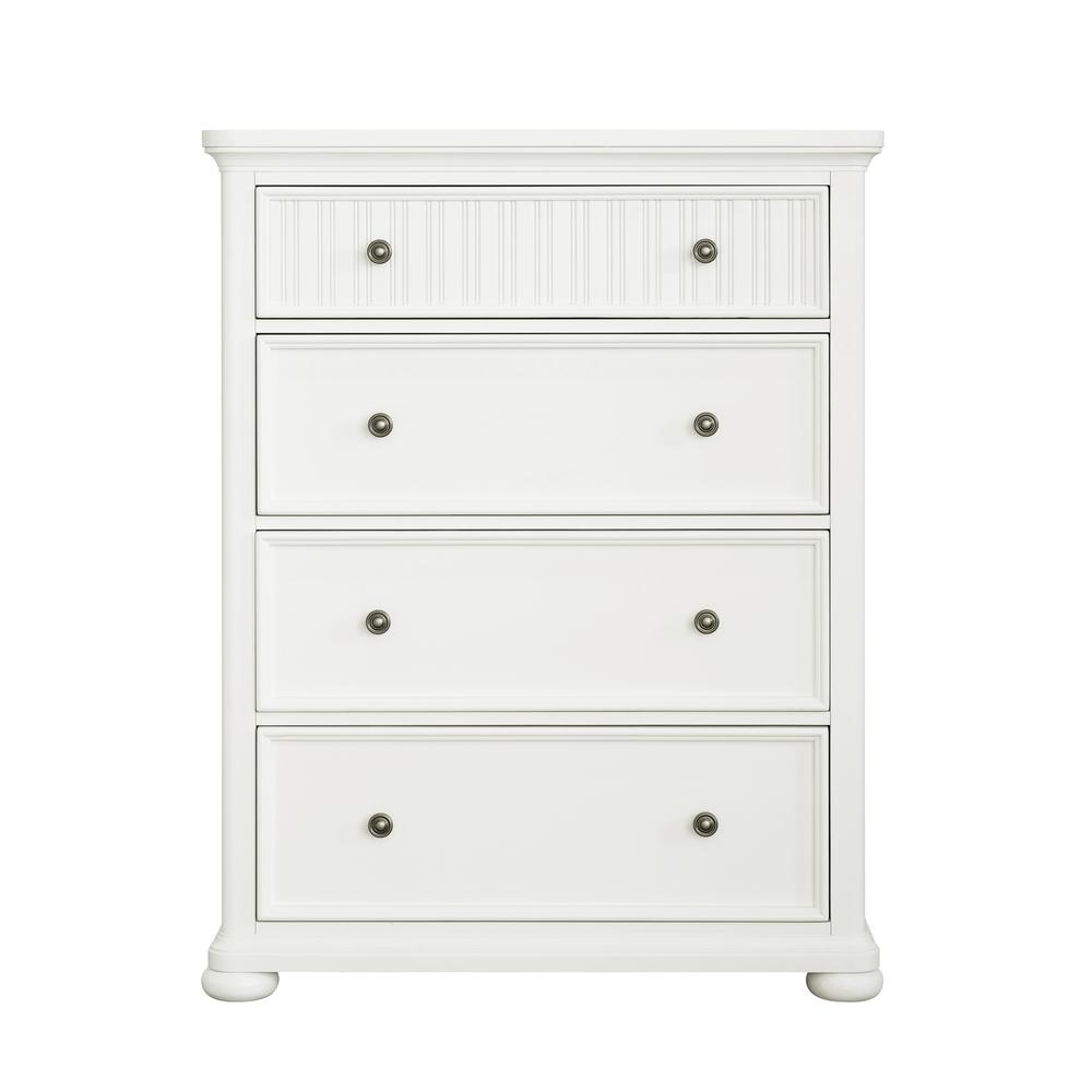Savannah 4-Drawer Chest - White Finish. Picture 2