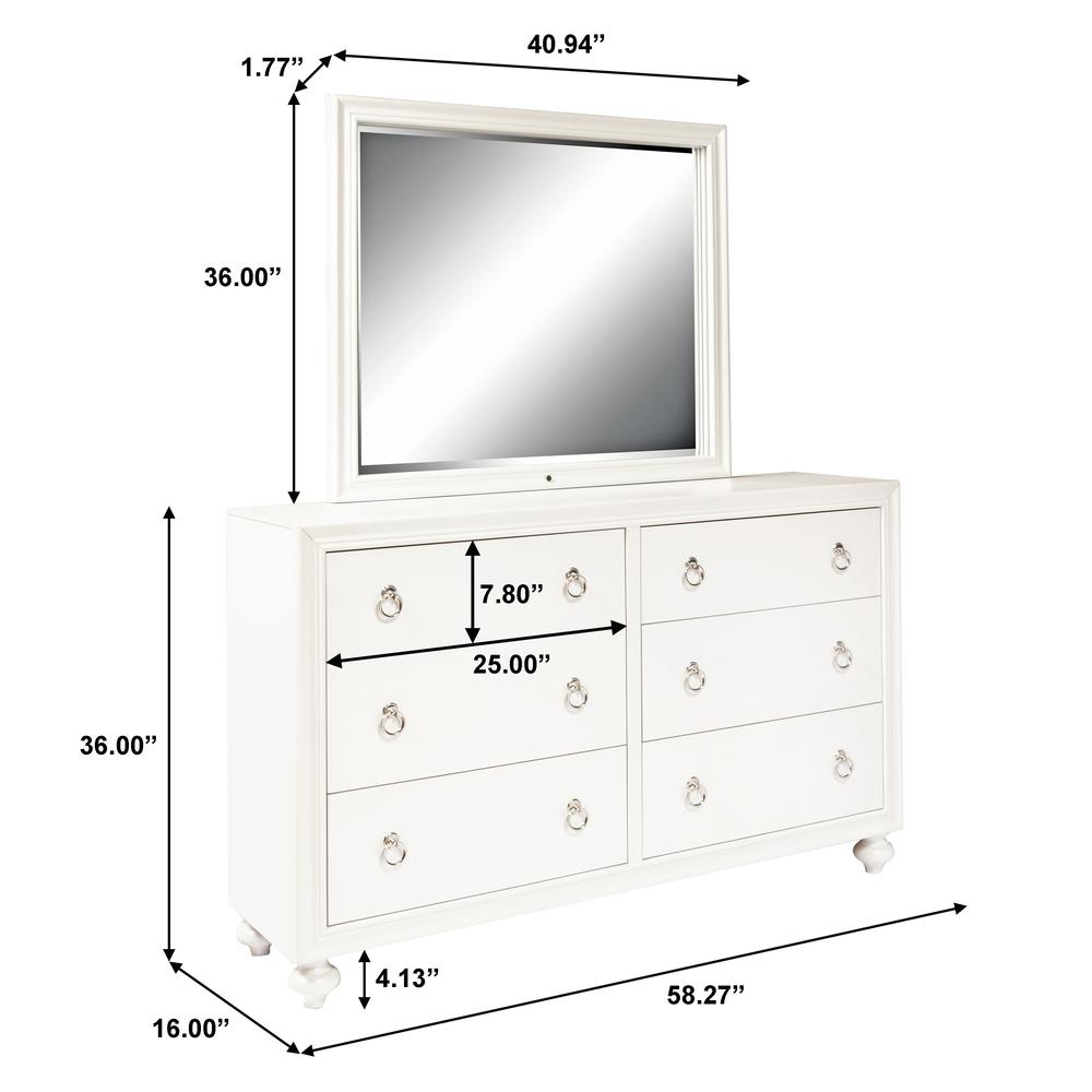 Framed Dresser Mirror with LED Lighting. Picture 9