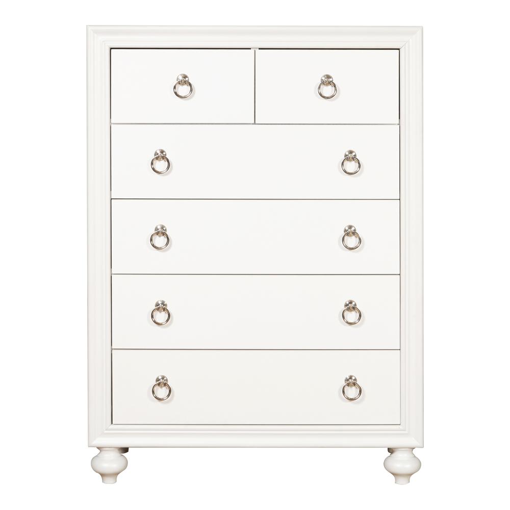 Bella Youth  Six Drawer Chest in White. Picture 2