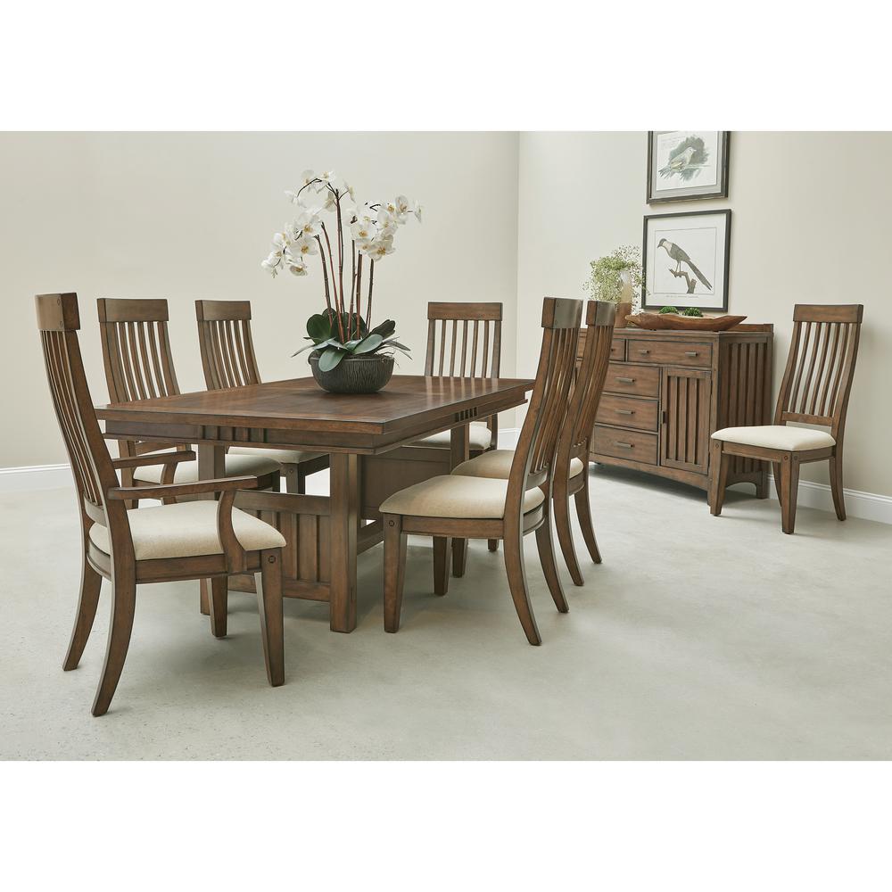 Seneca Trestle Dining Table with an 18" Leaf. Picture 6