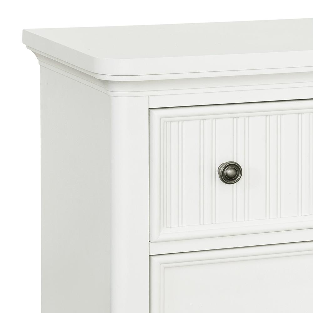 Savannah 2-Drawer Nightstand with USB - White Finish. Picture 6