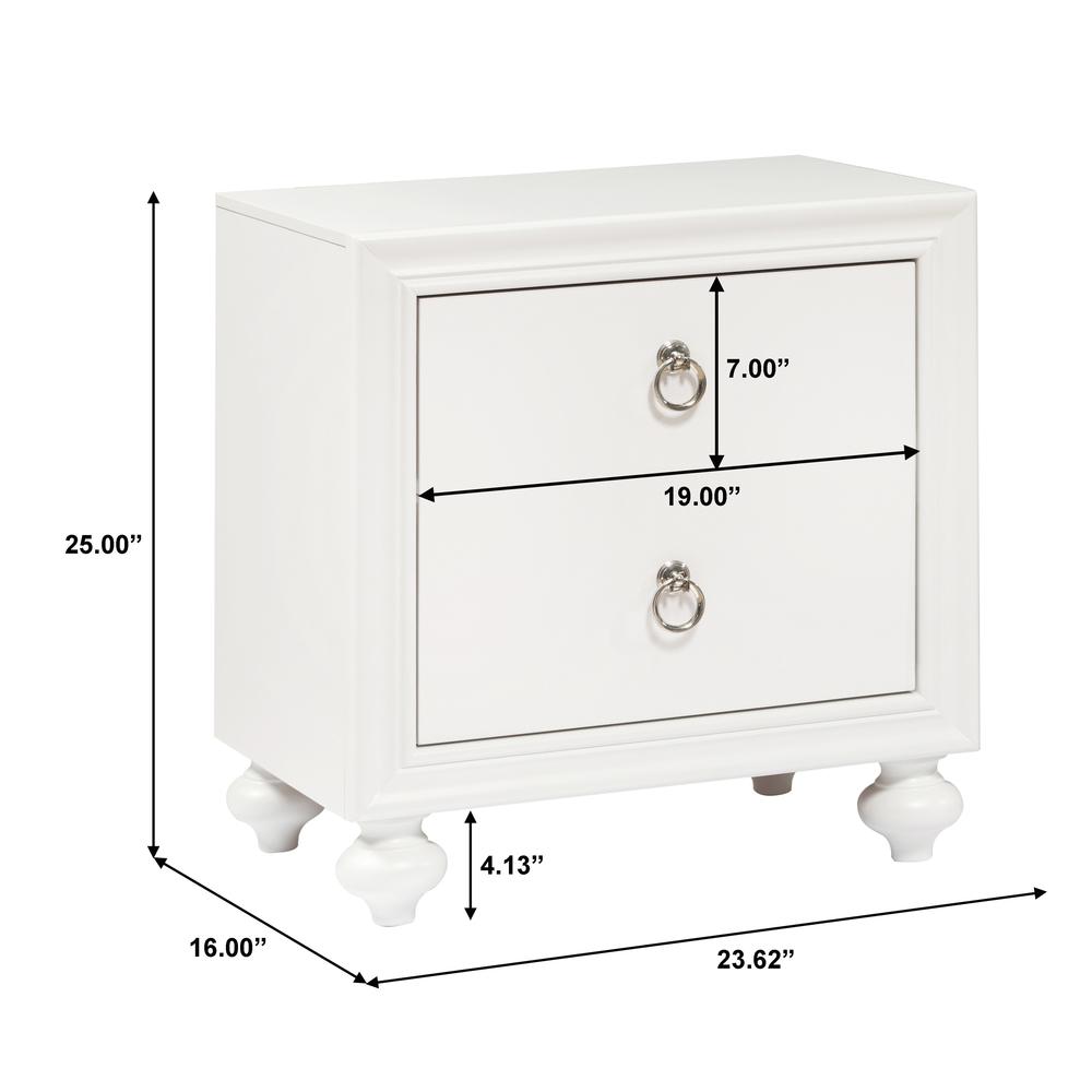 Kids 2 Drawer USB Charging Nightstand. Picture 8