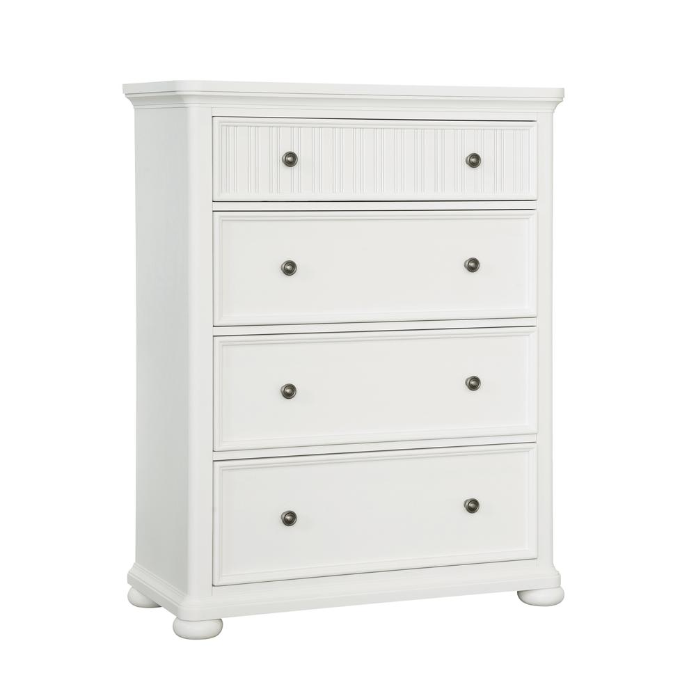Savannah 4-Drawer Chest - White Finish. Picture 4